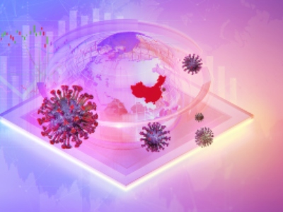 COVID-19 virus showcased on top of an ipad to show mapping